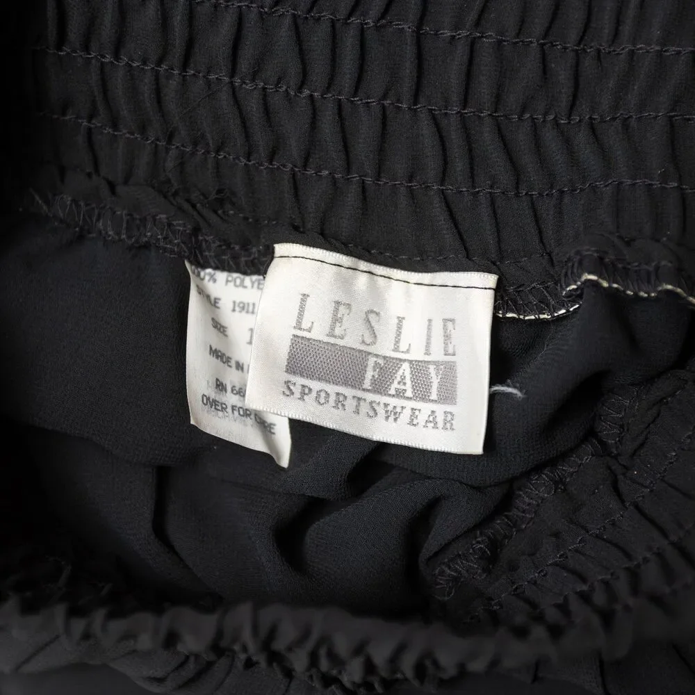 Leslie fay Sportswear black pleated maxi/midi skirt size 14